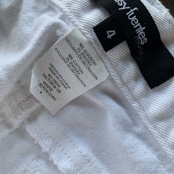 Daisy Fuentes Rhinestone White Flare Jeans - Picture 2 of 8